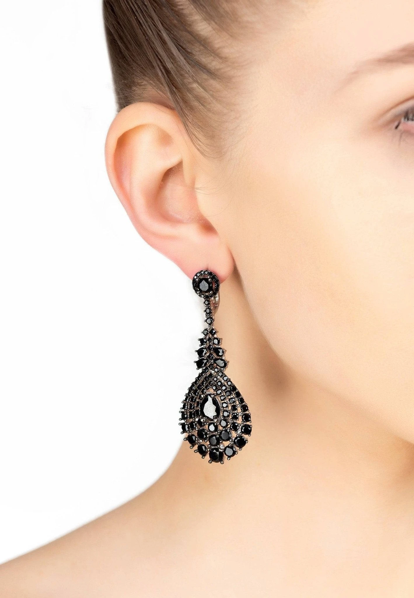Latelita Regency Drop Earrings Black Cz 4 Latelita Regency Drop Earrings Black Cz - Image 2