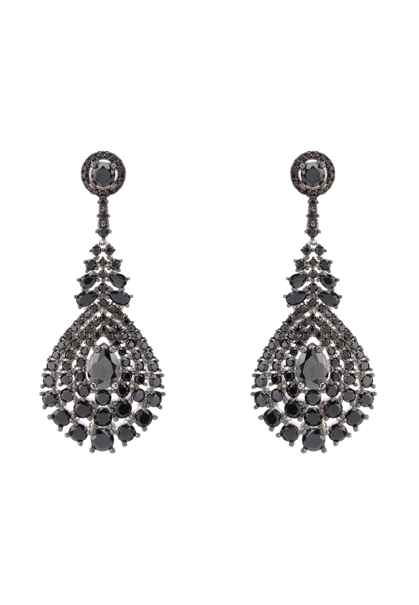Latelita Regency Drop Earrings Black Cz 3 Latelita Regency Drop Earrings Black Cz