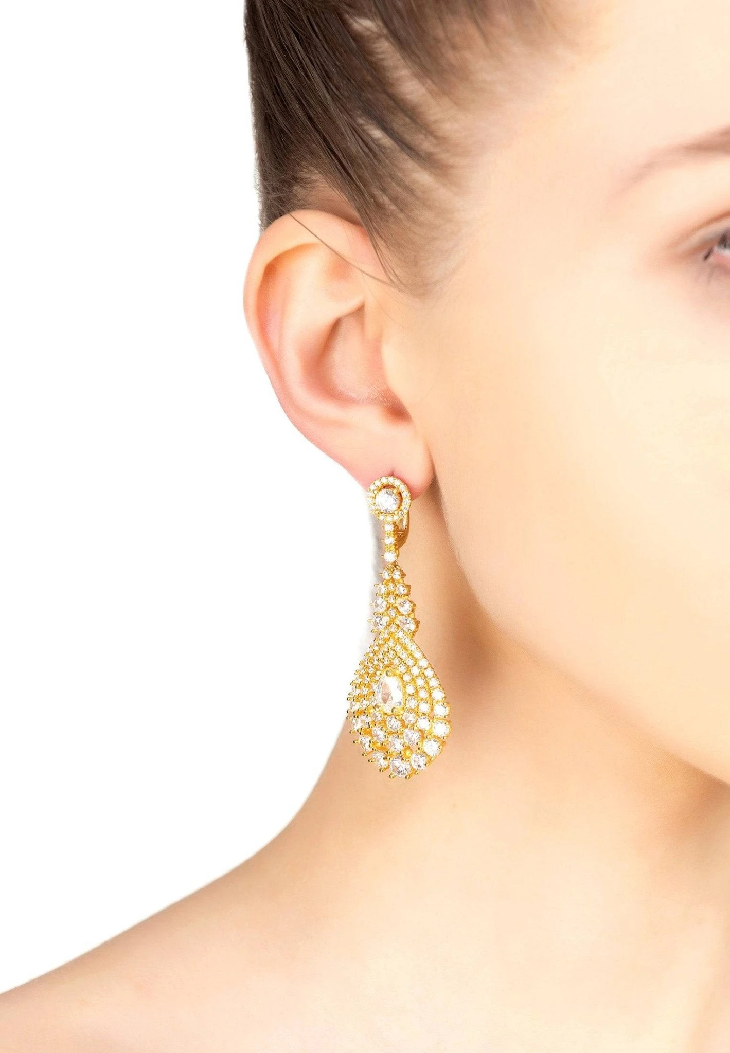 Latelita Regency Drop Earrings Gold 4 Latelita Regency Drop Earrings Gold - Image 2