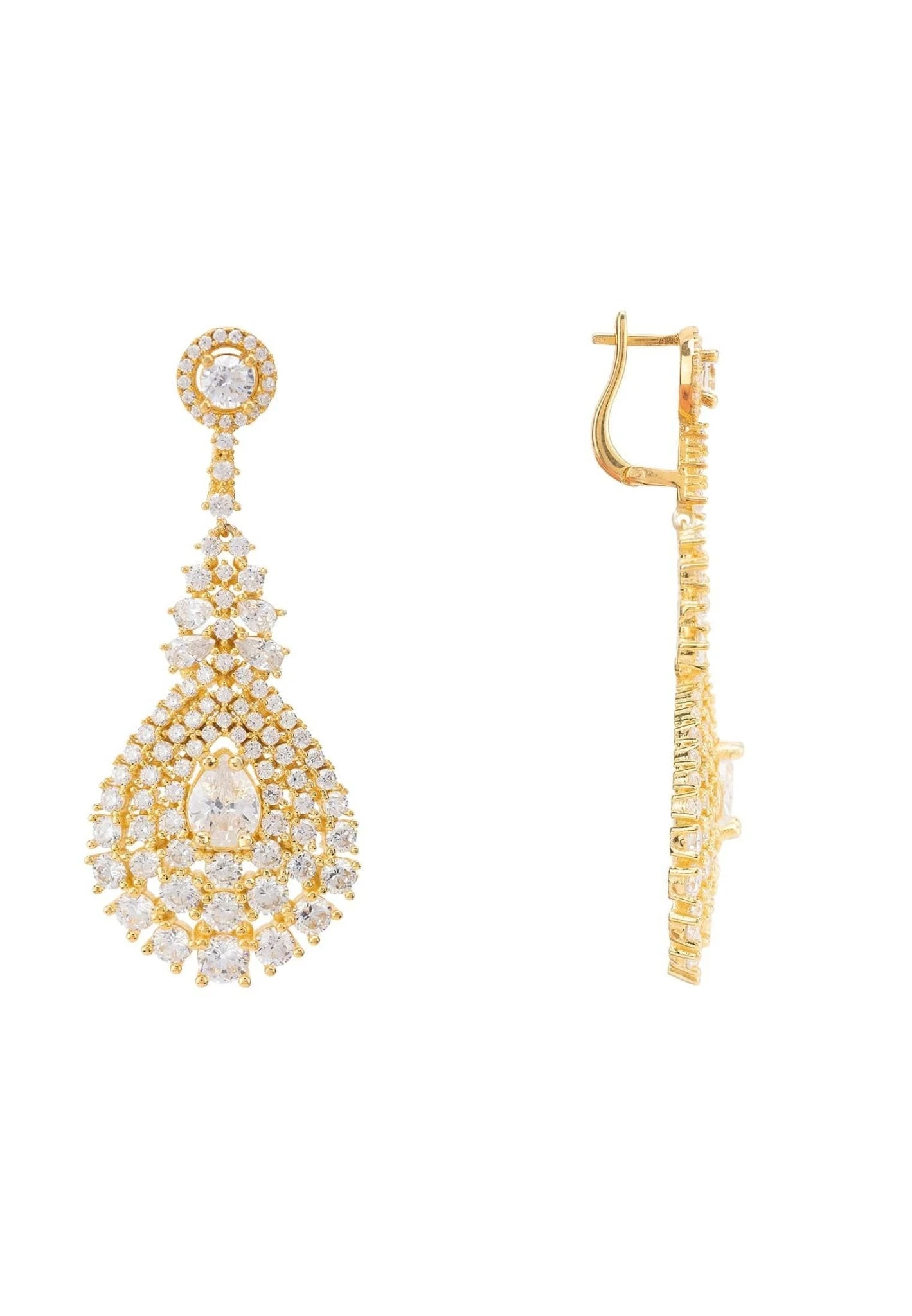 Latelita Regency Drop Earrings Gold 5 Latelita Regency Drop Earrings Gold - Image 3