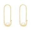 Latelita Safety Pin Pearl Earrings Gold -Latelitla Store safety pin pearl earrings gold 467136