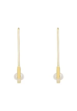 Latelita Safety Pin Pearl Earrings Gold -Latelitla Store safety pin pearl earrings gold 698985