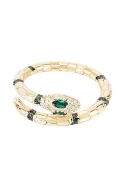 Latelita Salazar Snake Ring Emerald Green Gold -Latelitla Store salazar snake ring emerald green gold 973849
