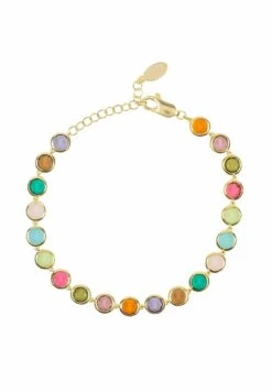 Latelita Sardinia Multi Coloured Gemstone Bracelet Gold
