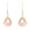 Latelita Scallop Shell Pearl Drop Earrings Rosegold -Latelitla Store scallop shell pearl drop earrings rosegold 621587