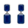 Latelita Serenade Rectangle Sapphire Drop Earrings Silver -Latelitla Store serenade rectangle sapphire drop earrings silver 526383