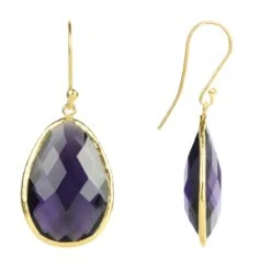 Latelita Single Drop Earrings Amethyst Gold 8 Latelita Single Drop Earrings Amethyst Gold -Latelitla Store single drop earrings amethyst gold 754480