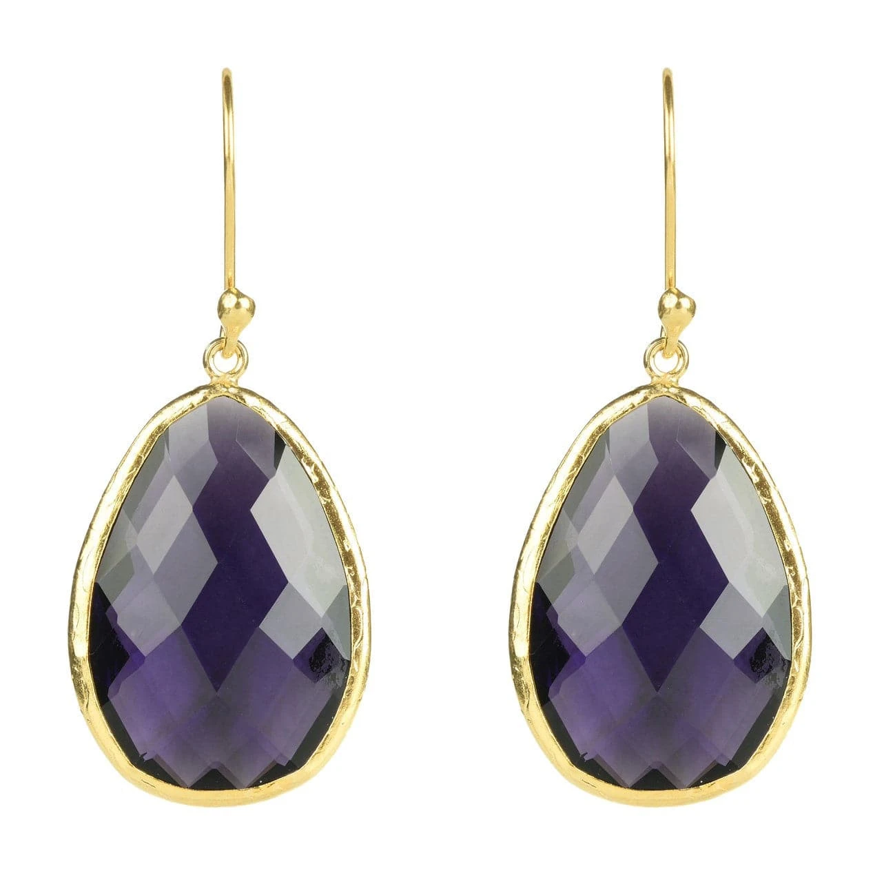 Latelita Single Drop Earrings Amethyst Gold 3 Latelita Single Drop Earrings Amethyst Gold