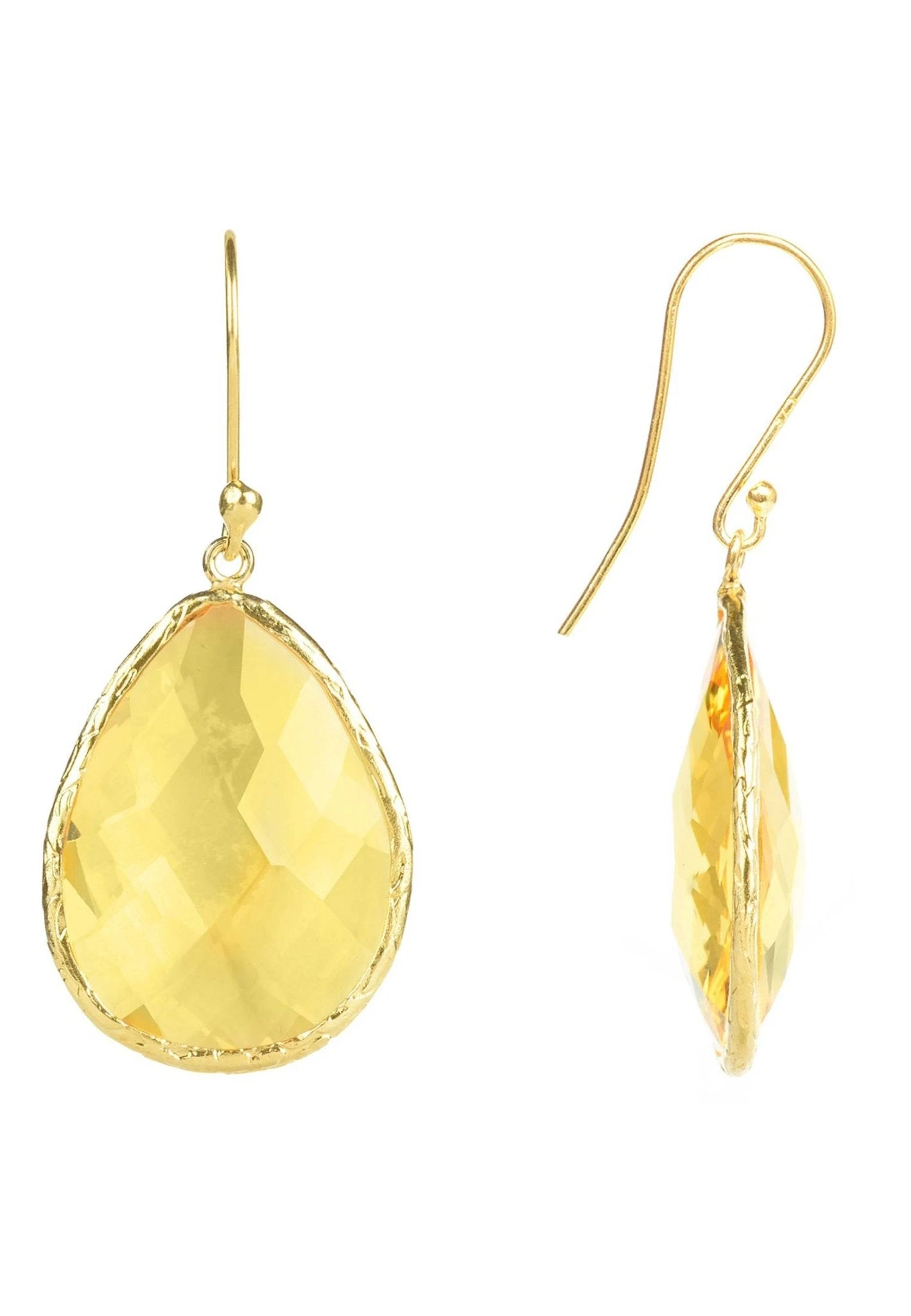 Latelita Single Drop Earrings Citrine Hydro Gold 5 Latelita Single Drop Earrings Citrine Hydro Gold - Image 3