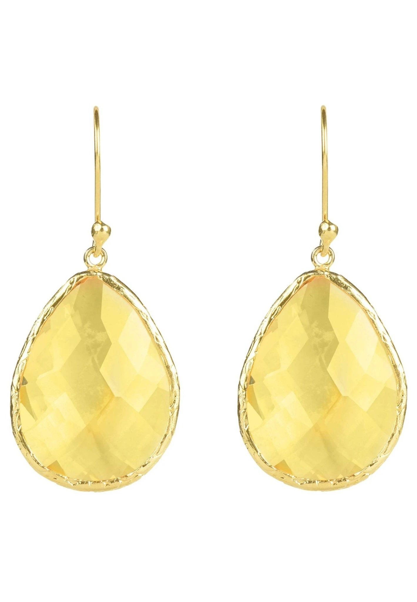 Latelita Single Drop Earrings Citrine Hydro Gold 3 Latelita Single Drop Earrings Citrine Hydro Gold