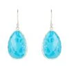 Latelita Single Drop Earrings Turquoise Silver -Latelitla Store single drop earrings turquoise silver 169203