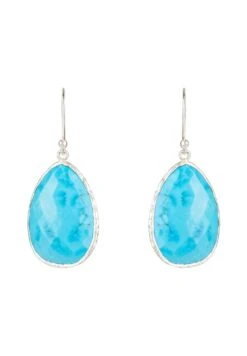 Latelita Single Drop Earrings Turquoise Silver