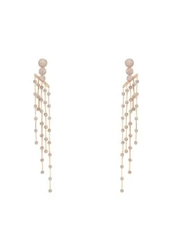 Latelita Sloane Long Drop Earrings Rosegold