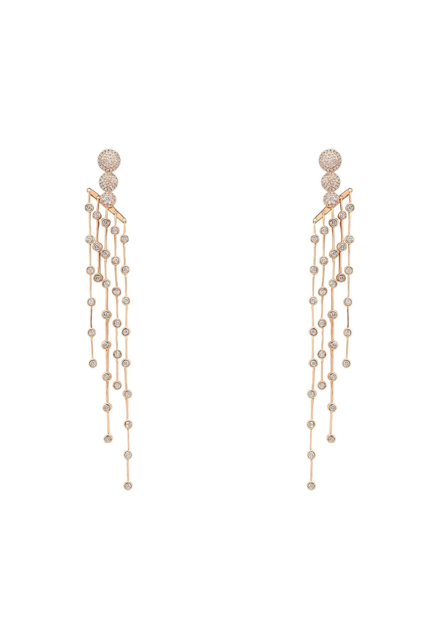 Latelita Sloane Long Drop Earrings Rosegold 3 Latelita Sloane Long Drop Earrings Rosegold