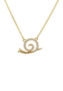 Latelita Snail Pendant Necklace Gold