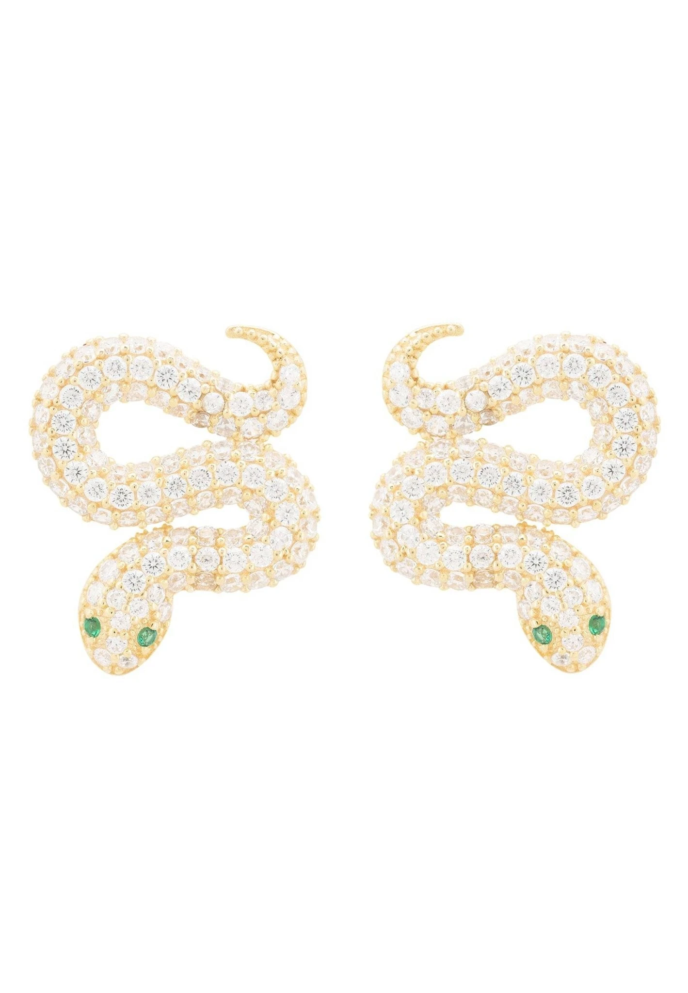 Latelita Snake Coiled Stud Earrings Gold 3 Latelita Snake Coiled Stud Earrings Gold
