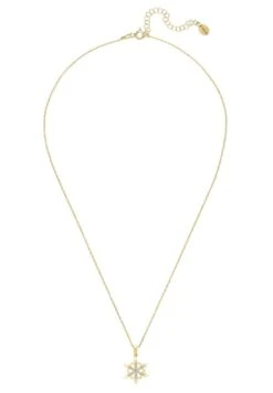 Latelita Snowflake Sparkle Necklace Gold -Latelitla Store snowflake sparkle necklace gold 131694