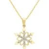 Latelita Snowflake Sparkle Necklace Gold -Latelitla Store snowflake sparkle necklace gold 300066