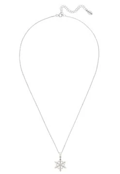 Latelita Snowflake Sparkle Necklace Silver -Latelitla Store snowflake sparkle necklace silver 246180