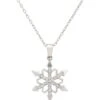 Latelita Snowflake Sparkle Necklace Silver -Latelitla Store snowflake sparkle necklace silver 388515