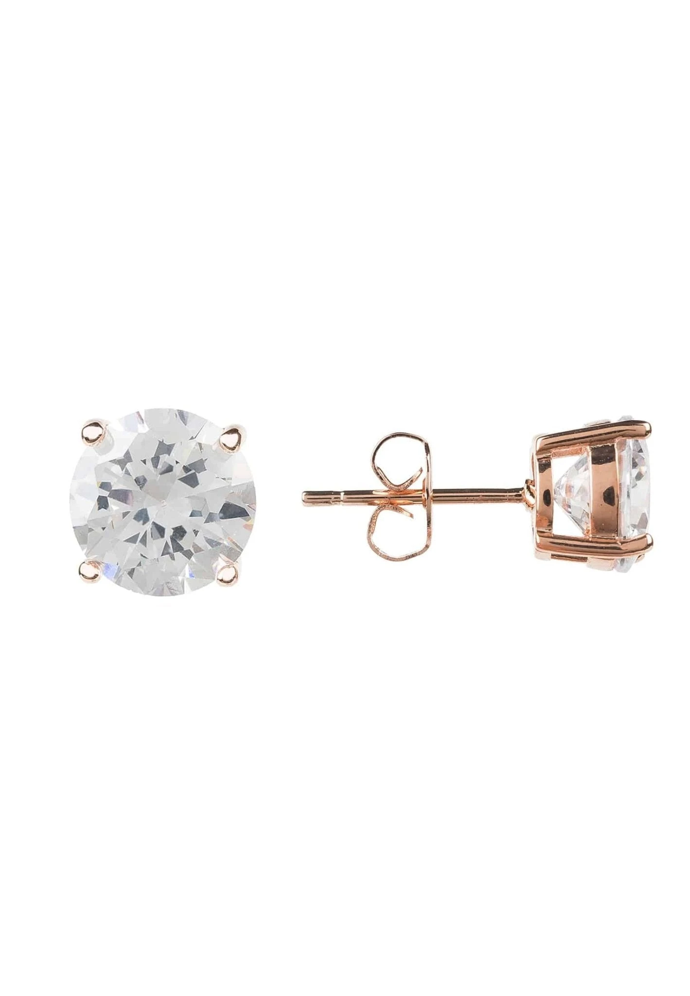 Latelita Solitaire Cz Earrings Rosegold 3 Latelita Solitaire Cz Earrings Rosegold