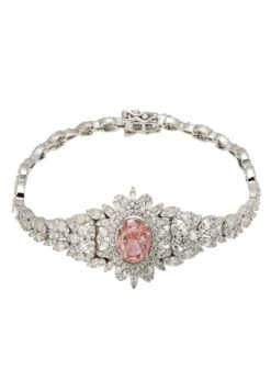 Latelita Soraya Statement Bracelet Morganite Silver