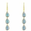 Latelita Sorrento Triple Drop Earrings Gold Blue Topaz -Latelitla Store sorrento triple drop earrings gold blue topaz 835129
