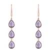 Latelita Sorrento Triple Drop Earrings Rosegold Amethyst -Latelitla Store sorrento triple drop earrings rosegold amethyst 899001