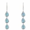 Latelita Sorrento Triple Drop Earrings Silver Blue Topaz -Latelitla Store sorrento triple drop earrings silver blue topaz 109715