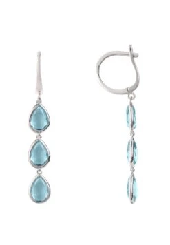 Latelita Sorrento Triple Drop Earrings Silver Blue Topaz -Latelitla Store sorrento triple drop earrings silver blue topaz 558604