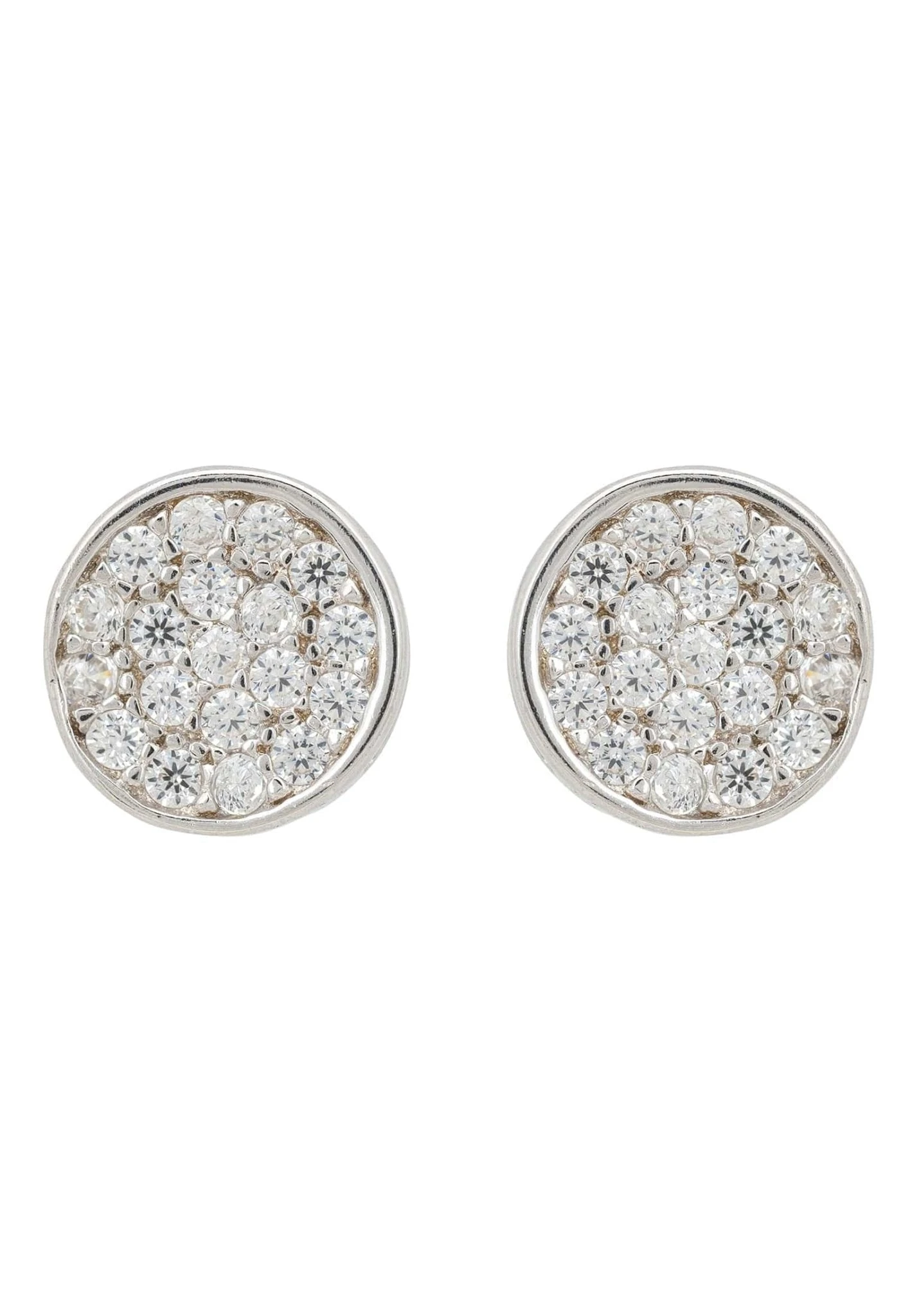Latelita Sparkling Disc Mini Earrings Silver 3 Latelita Sparkling Disc Mini Earrings Silver