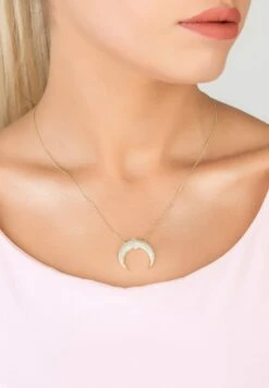 Latelita Sparkling Tusk Horn Necklace Rosegold -Latelitla Store sparkling tusk horn necklace rosegold 634861