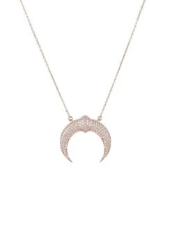 Latelita Sparkling Tusk Horn Necklace Rosegold