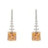 Latelita Spiral Square Crystal Drop Earrings Peach Silver 2 Latelita Spiral Square Crystal Drop Earrings Peach Silver -Latelitla Store spiral square crystal drop earrings peach silver 972674