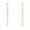 Latelita Star Burst 5 Drops Earrings Gold -Latelitla Store star burst 5 drops earrings gold 489721