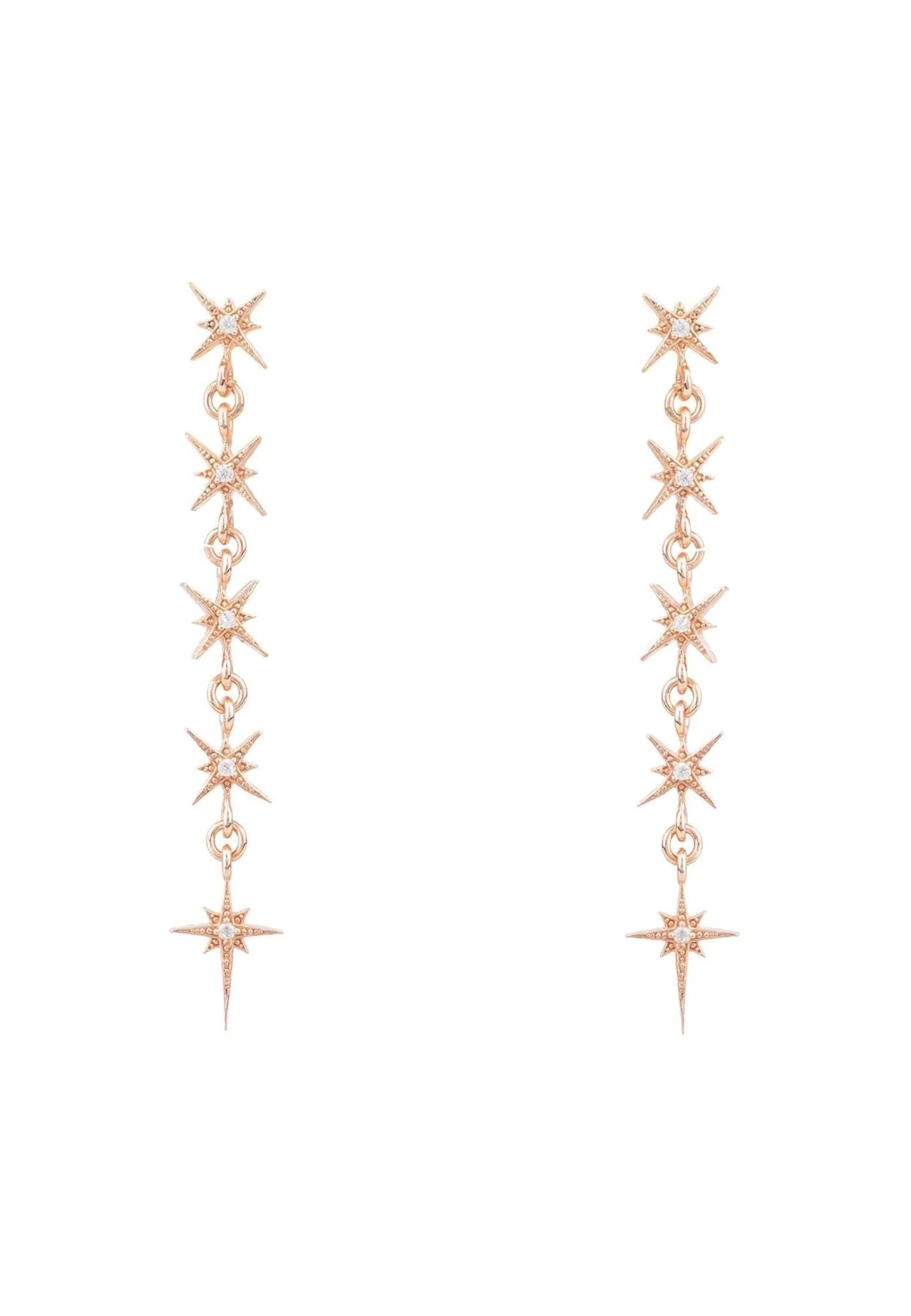 Latelita Star Burst 5 Drops Earrings Rosegold 3 Latelita Star Burst 5 Drops Earrings Rosegold