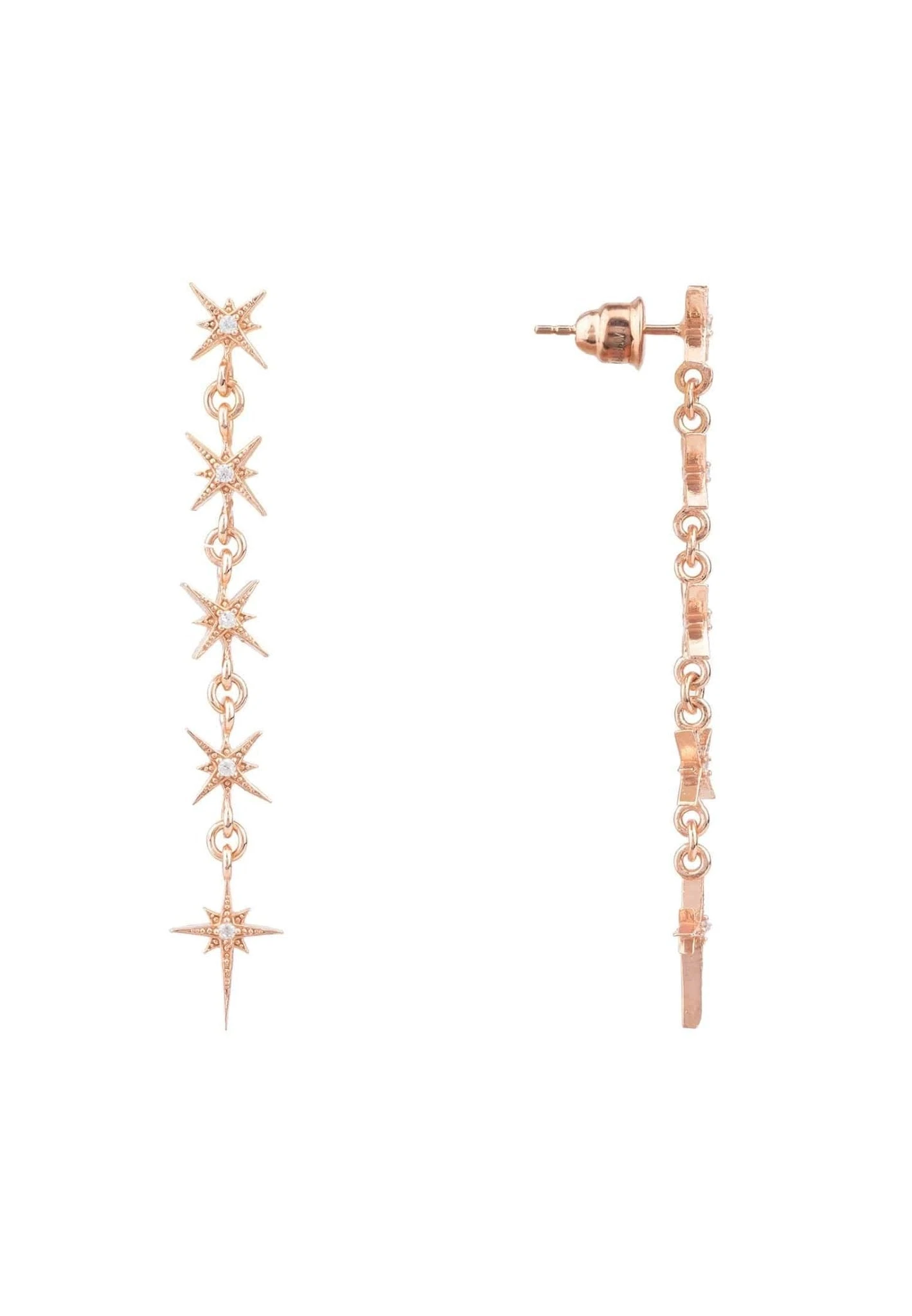Latelita Star Burst 5 Drops Earrings Rosegold 5 Latelita Star Burst 5 Drops Earrings Rosegold - Image 3