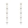 Latelita Star Burst 5 Drops Earrings Silver -Latelitla Store star burst 5 drops earrings silver 856020