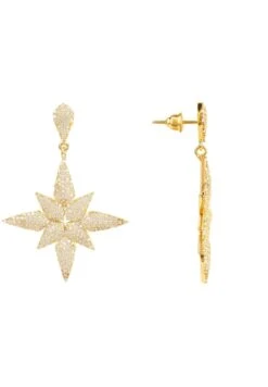 Latelita Star Flower Drop Earrings Gold 11 Latelita Star Flower Drop Earrings Gold -Latelitla Store star flower drop earrings gold 995343