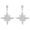 Latelita Star Flower Drop Earrings Silver 1 Latelita Star Flower Drop Earrings Silver -Latelitla Store star flower drop earrings silver 407468