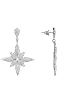 Latelita Star Flower Drop Earrings Silver 8 Latelita Star Flower Drop Earrings Silver -Latelitla Store star flower drop earrings silver 632667