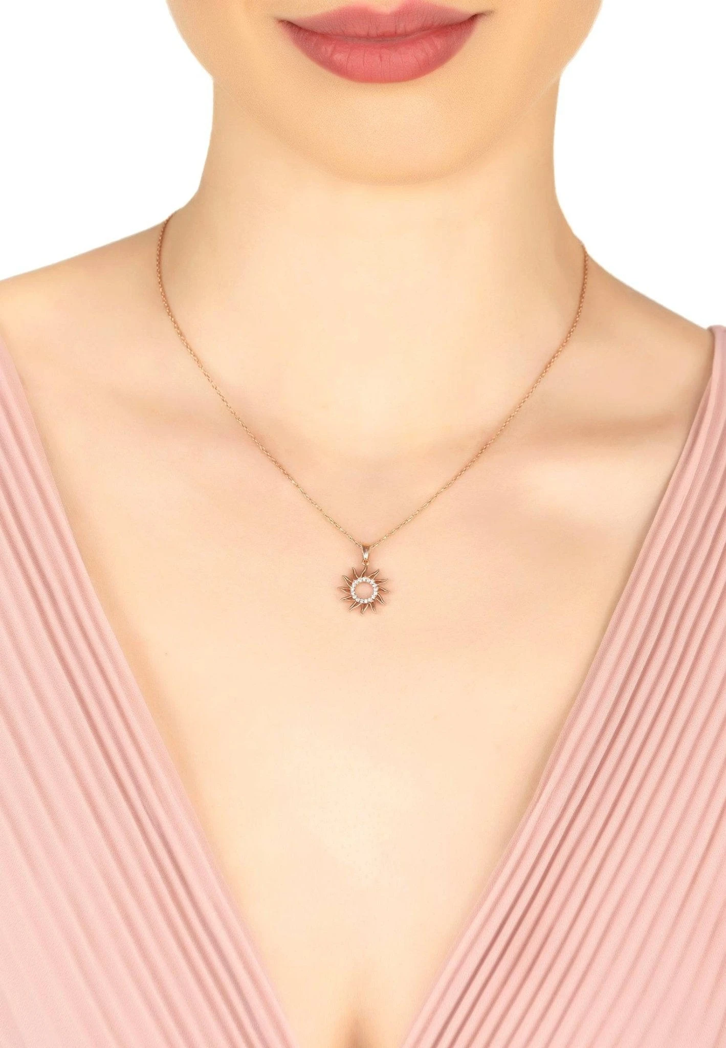 Latelita Sun Rays Necklace Rosegold 4 Latelita Sun Rays Necklace Rosegold - Image 2