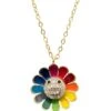 Latelita Sunflower Rainbow Enamel Necklace Gold 2 Latelita Sunflower Rainbow Enamel Necklace Gold -Latelitla Store sunflower rainbow enamel necklace gold 128153