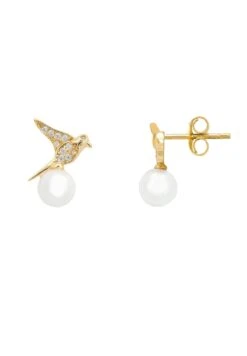 Latelita Swallows And Pearl Stud Earring Gold 8 Latelita Swallows And Pearl Stud Earring Gold -Latelitla Store swallows and pearl stud earring gold 519886