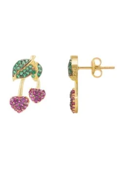 Latelita Sweet Cherry Stud Earrings Gold 8 Latelita Sweet Cherry Stud Earrings Gold -Latelitla Store sweet cherry stud earrings gold 154233