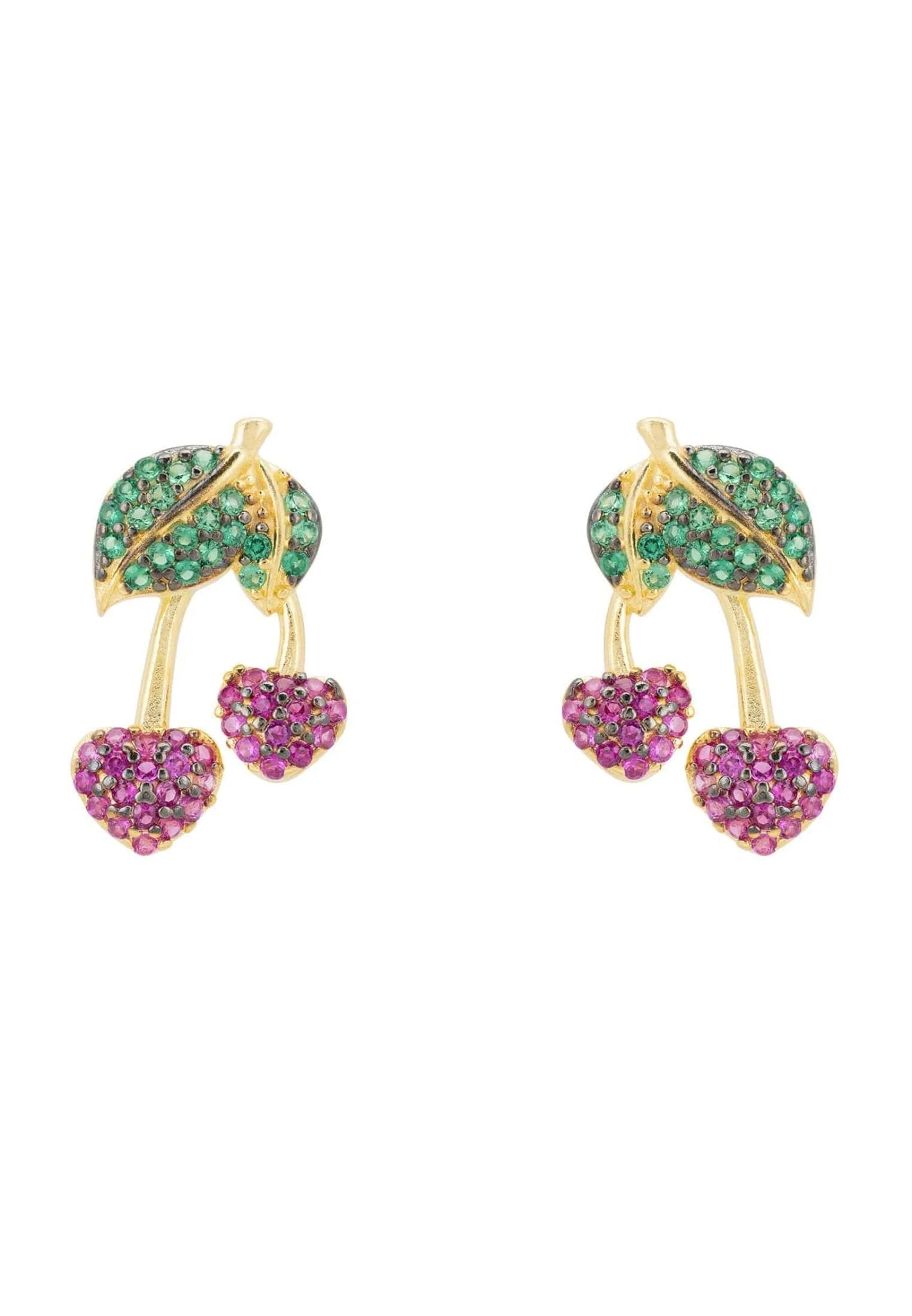 Latelita Sweet Cherry Stud Earrings Gold 3 Latelita Sweet Cherry Stud Earrings Gold