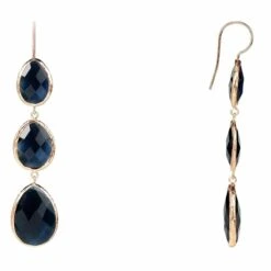 Latelita Triple Drop Earring Sapphire Hydro Rosegold -Latelitla Store triple drop earring sapphire hydro rosegold 650594