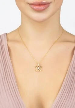 Latelita Turtle Floating Sparkle Necklace Silver -Latelitla Store turtle floating sparkle necklace silver 993557