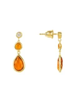 Latelita Tuscany Gemstone Drop Earring Gold Citrine -Latelitla Store tuscany gemstone drop earring gold citrine 705496