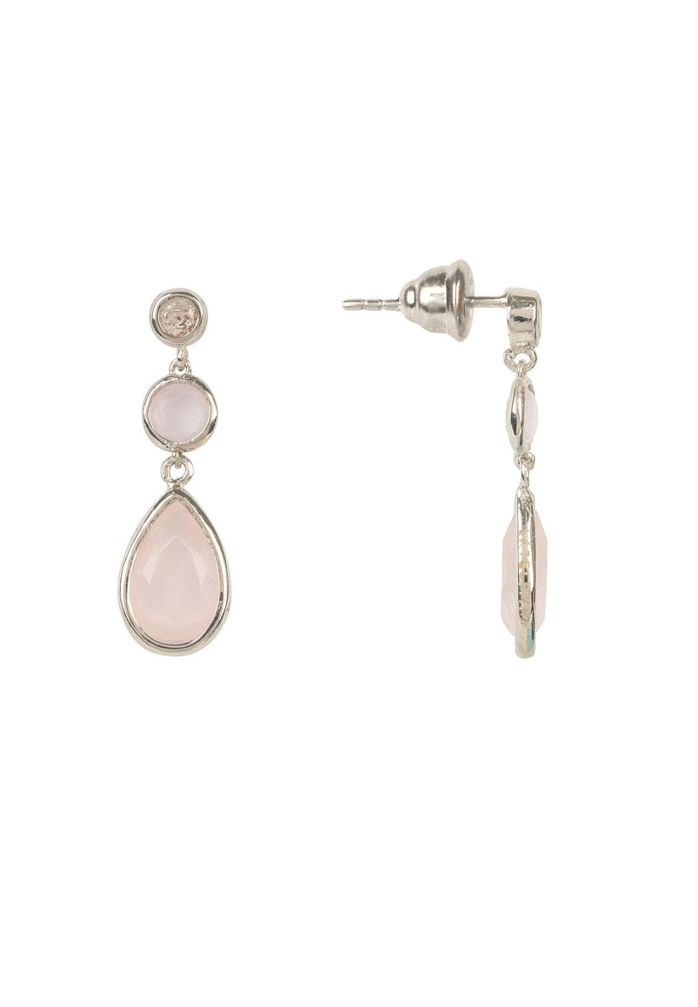 Latelita Tuscany Gemstone Drop Earring Silver Rose Quartz 5 Latelita Tuscany Gemstone Drop Earring Silver Rose Quartz - Image 3